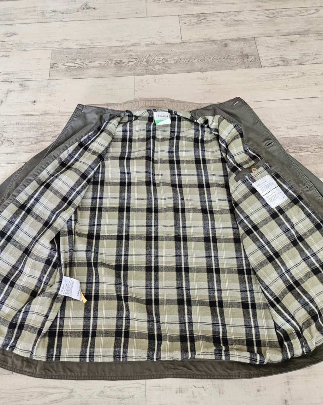 카키스 워시드 반 자켓 상품이미지3