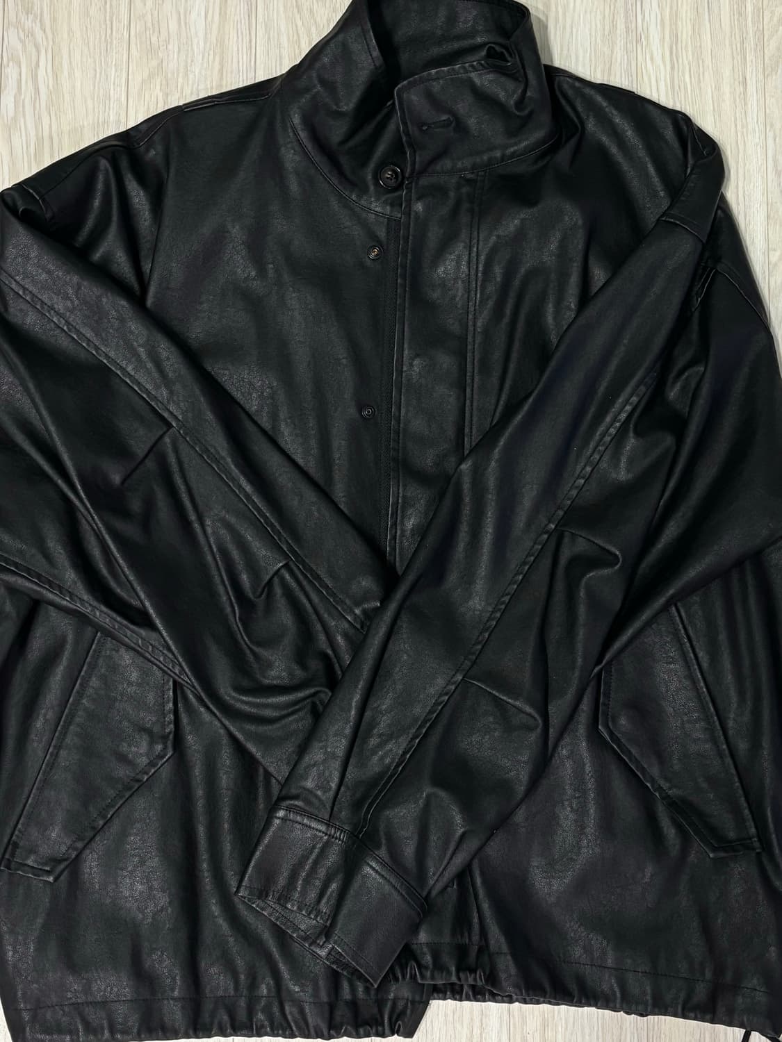파르티멘토 [비건 레더] 필드 레더 가죽 자켓 블랙 L 상품이미지2
