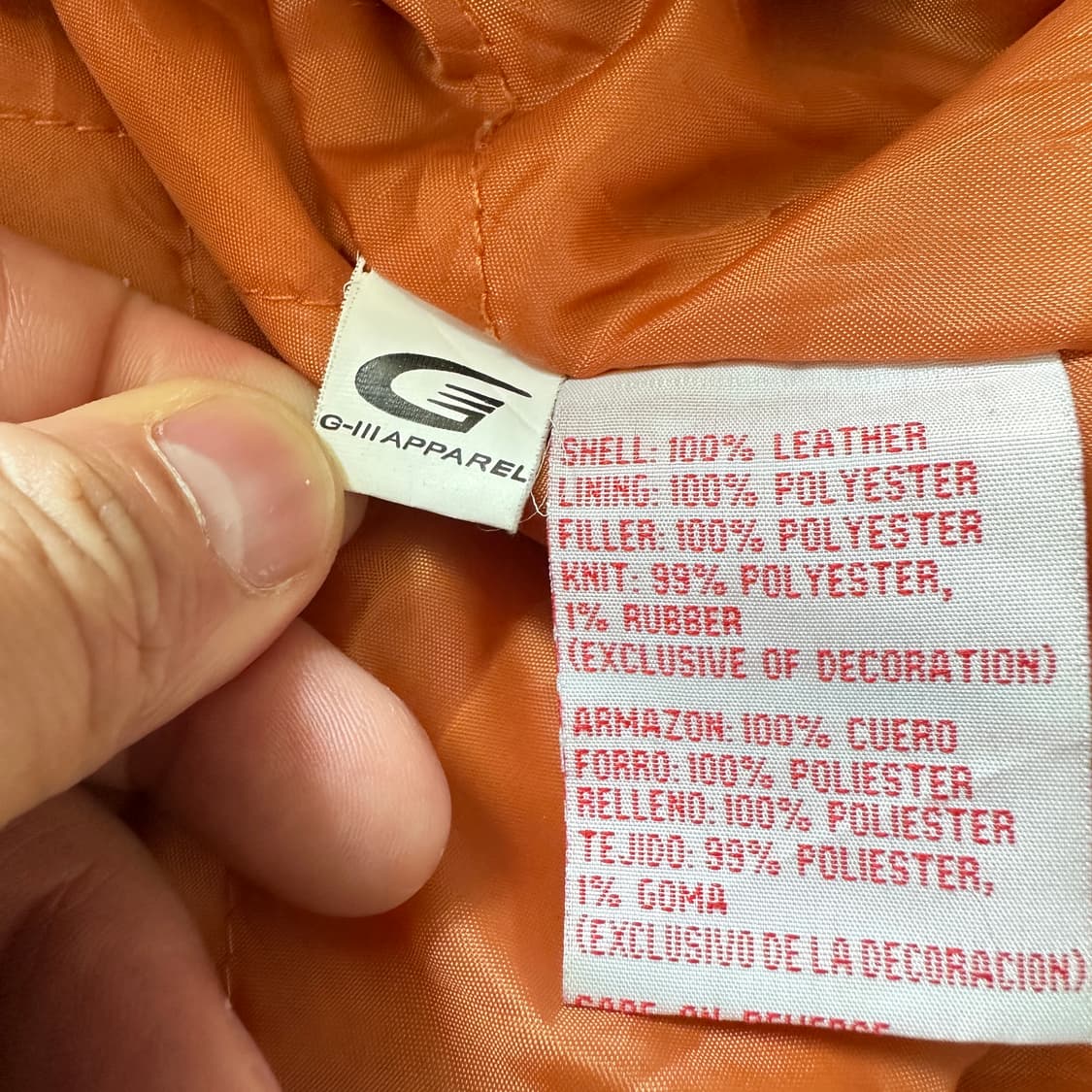 NFL 브라운스 G-III 리얼레더 바시티 자켓 XL 상품이미지7