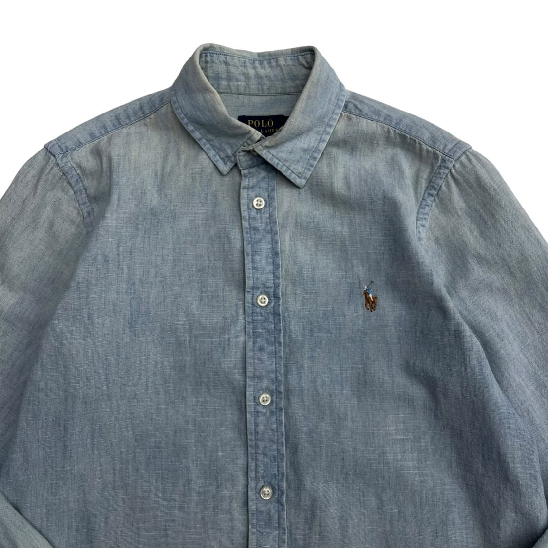 폴로 랄프로렌 옥스포드 연처 데님셔츠 M 상품이미지4