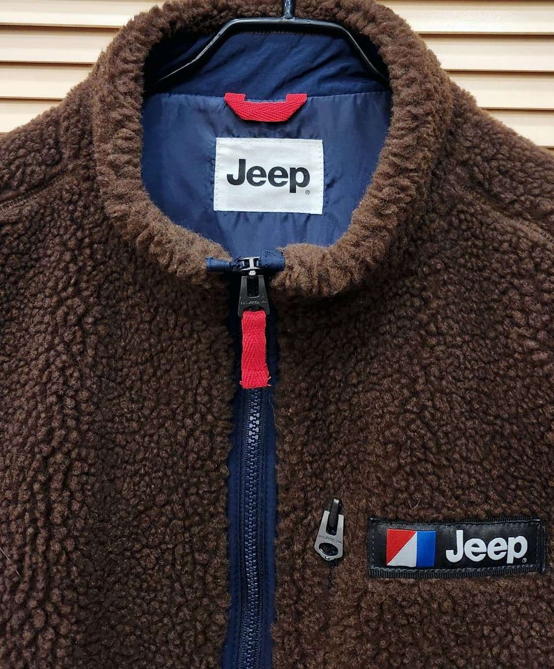 Jeep 지프 플리스 뽀글이 조끼 브라운 상품이미지2