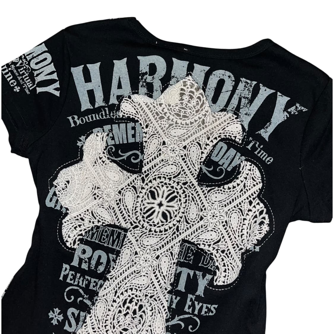 Glitz 글리츠 십자 크로쉐 반팔티 펑크y2k갸루 상품이미지2