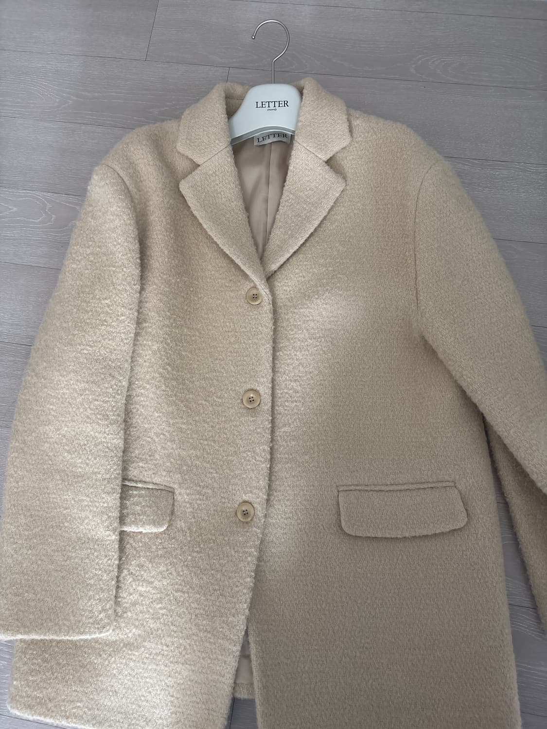 레터 letter 테디 코트 상품이미지2