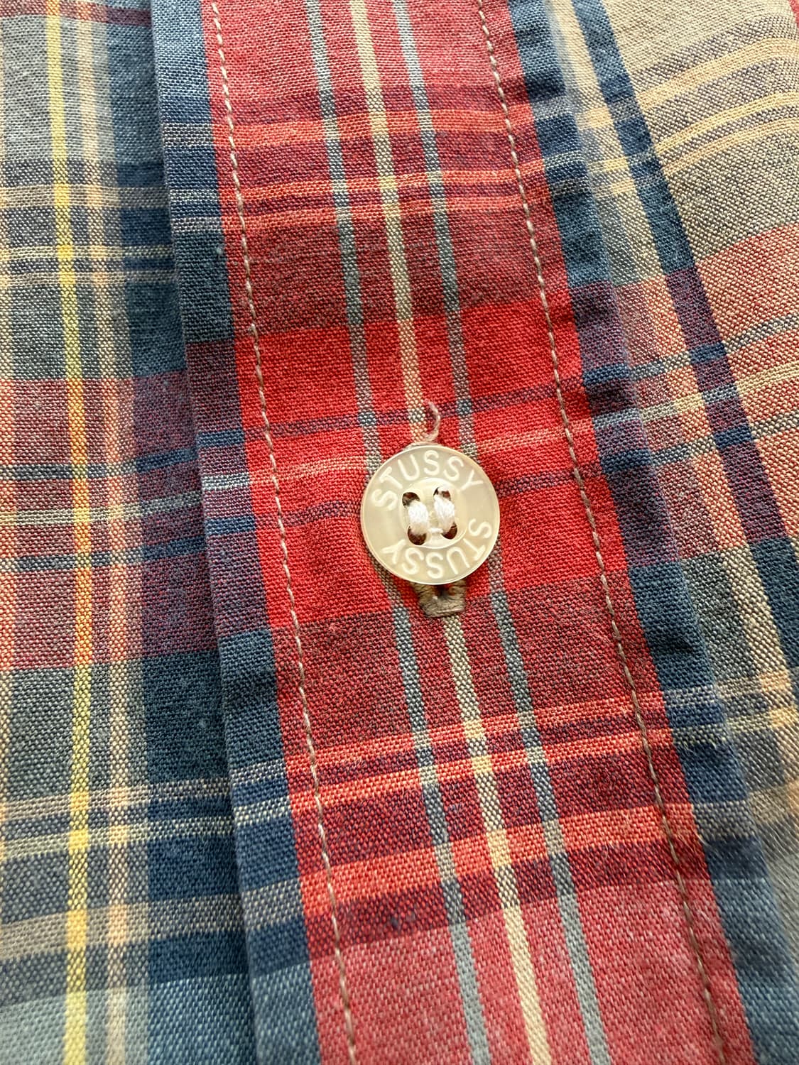 90s 스투시 체크셔츠 L(XL) 상품이미지6