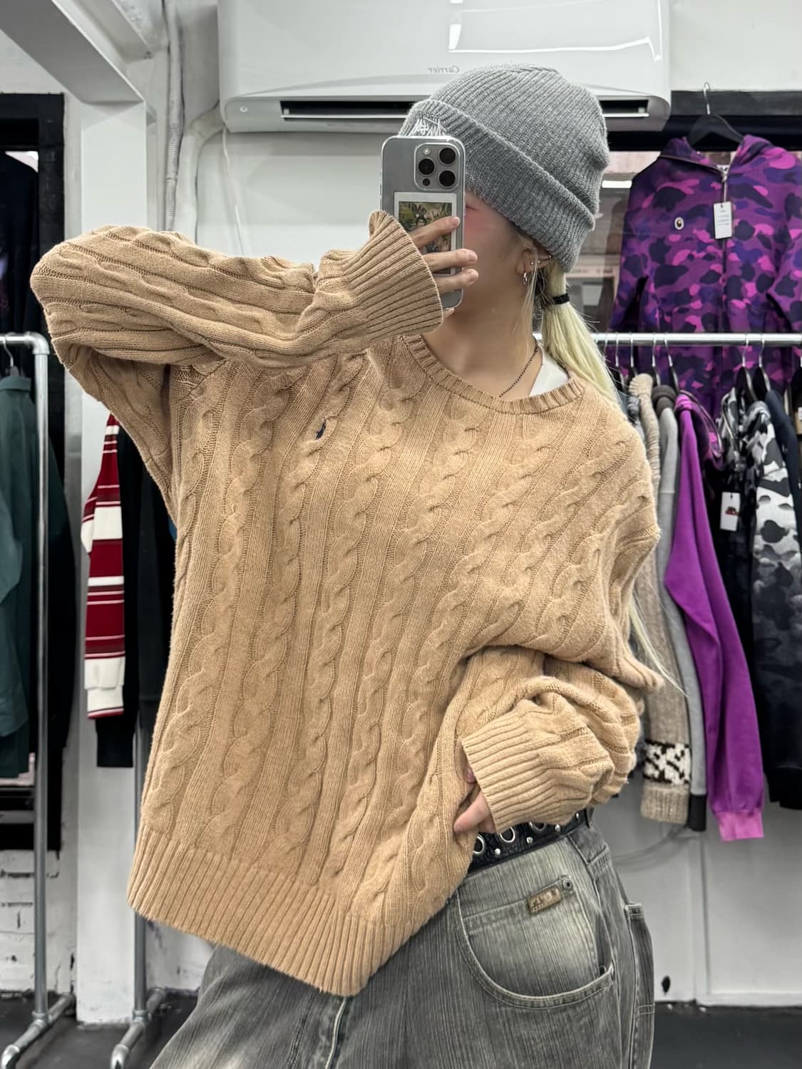 폴로 랄프로렌 브라운 꽈베기 니트 상품이미지5