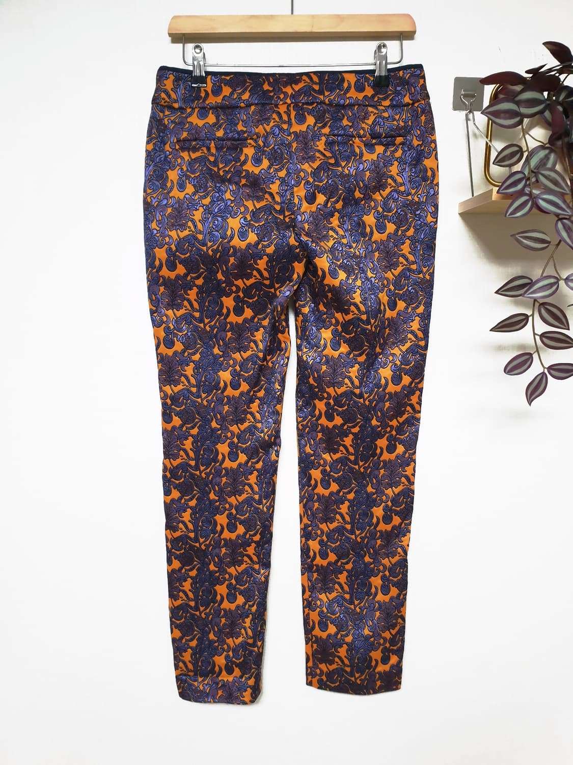 새상품 듀엘 실크자카드 팬츠 66 오렌지퍼플 상품이미지7