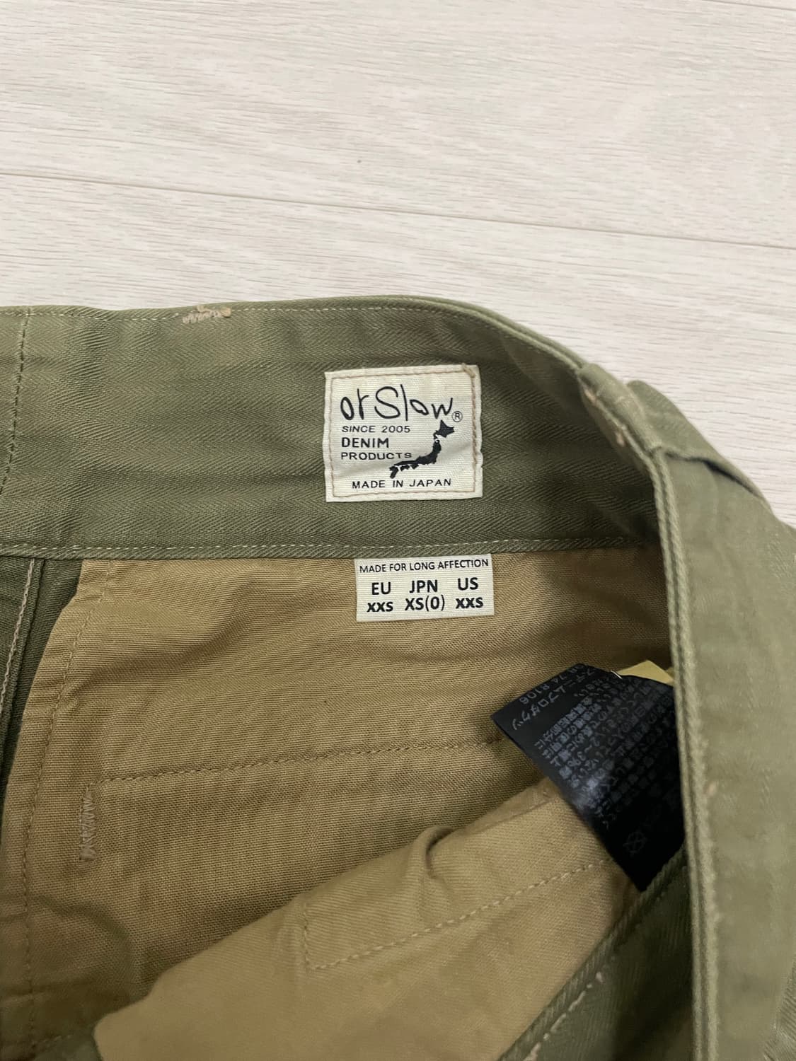 오어슬로우 m47팬츠 0사이즈 상품이미지3
