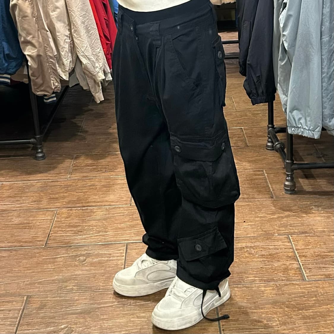 [HI] VTG 카고 팬츠 블랙  상품이미지4