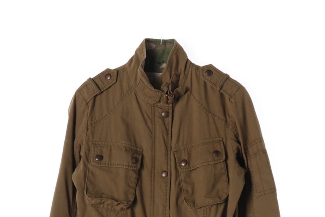 버커루 카키 브라운 벨티드 사파리 자켓 XS 상품이미지3