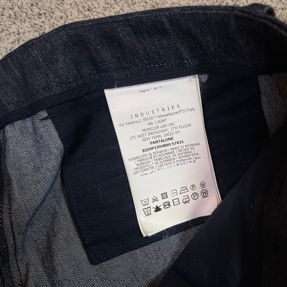 몽클레어 셀비지 데님 팬츠 상품이미지4