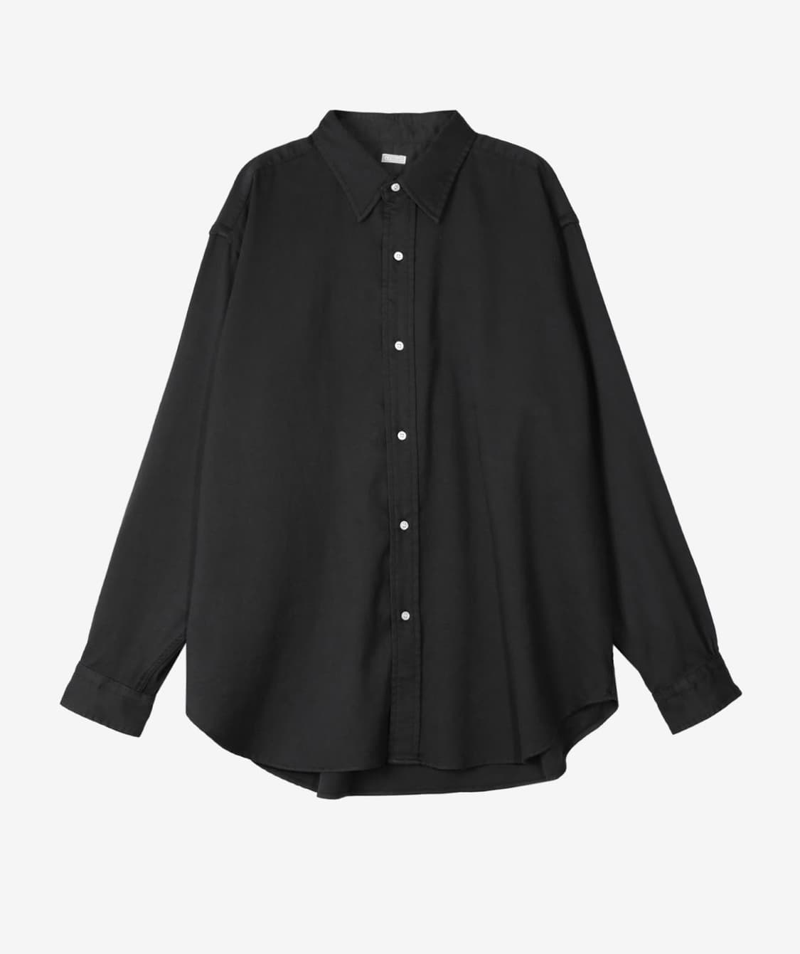 아프레쎄 더블 위브 트윌 레귤러 칼라 셔츠 블랙 25sap 02 10h 상품이미지1