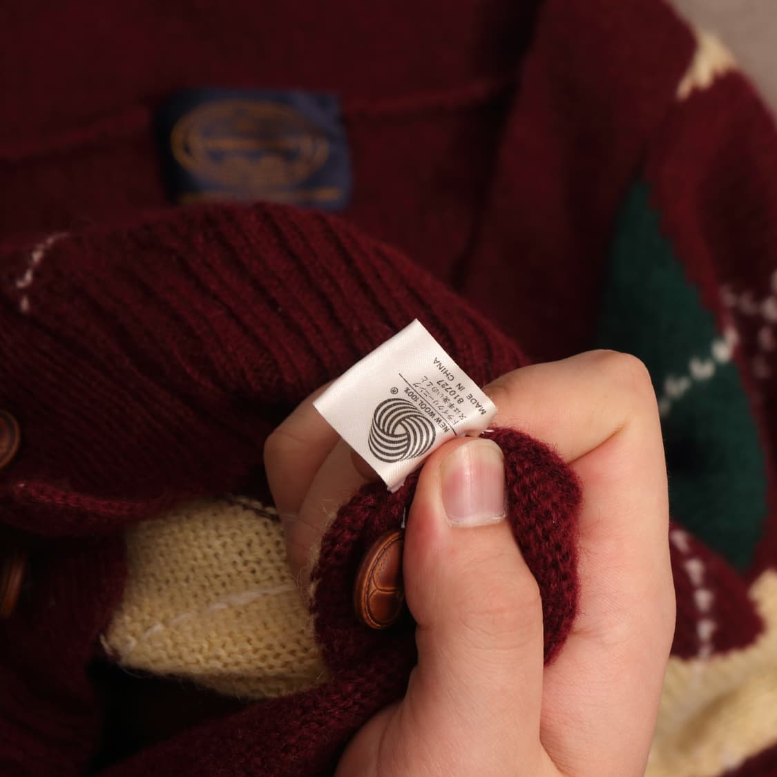 빈티지 스코틀랜드 울 아가일 가디건 A1770 상품이미지4