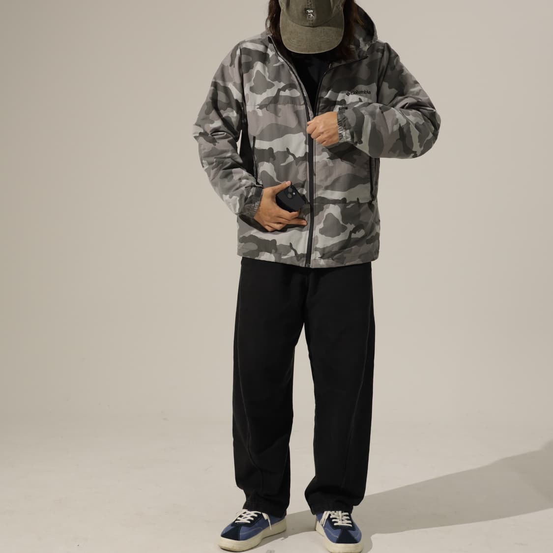 Columbia 그레이 카모 윈드 브레이커 상품이미지2