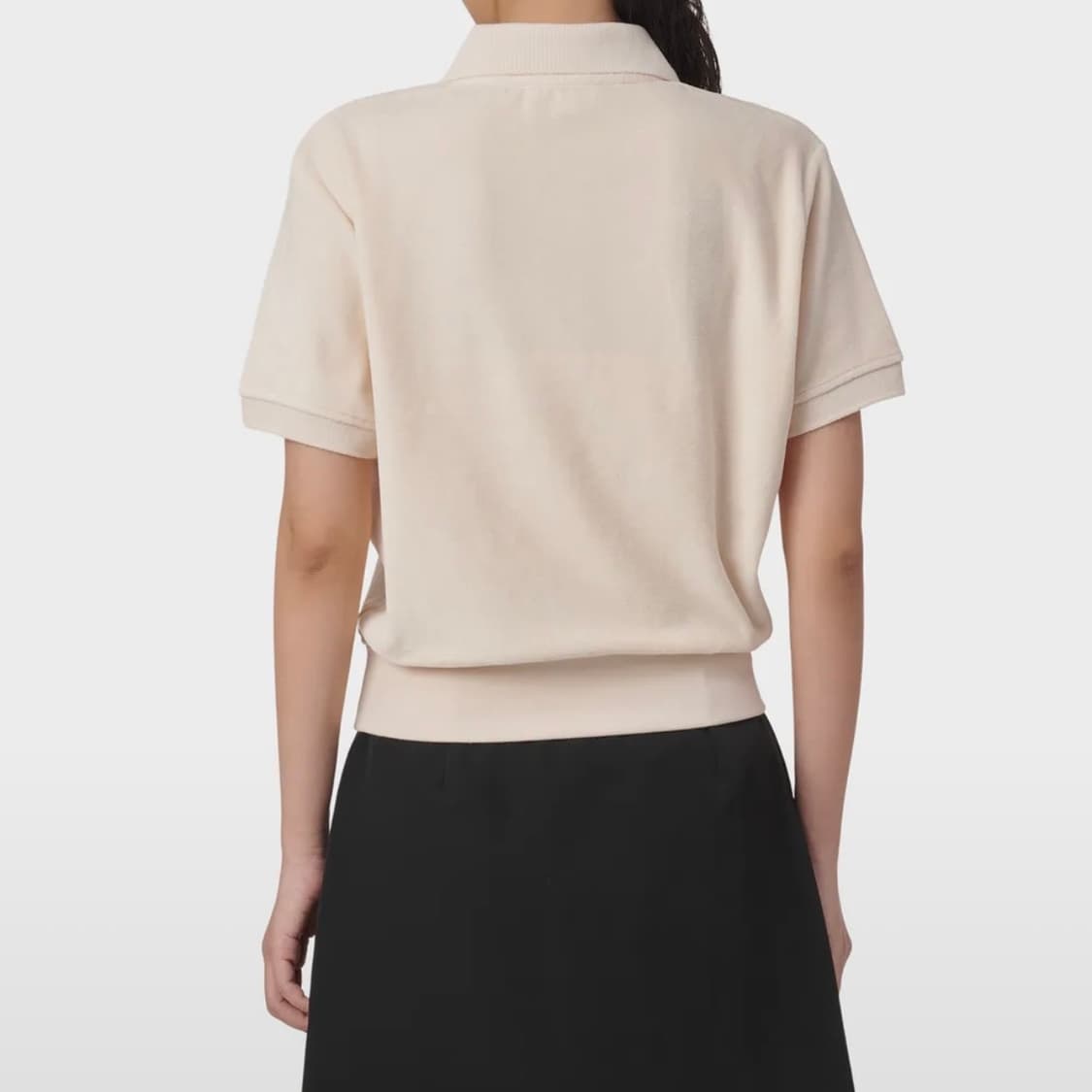 스포티앤리치 엠브로이더드 폴로 테리셔츠 크림컬러 M 미듐 상품이미지2