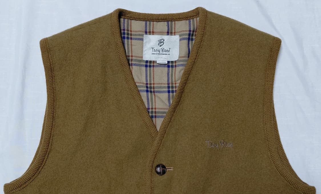 [M] 트로이 브로스(Troy Bros) 재팬 메이드 울 혼방 베스트 상품이미지1