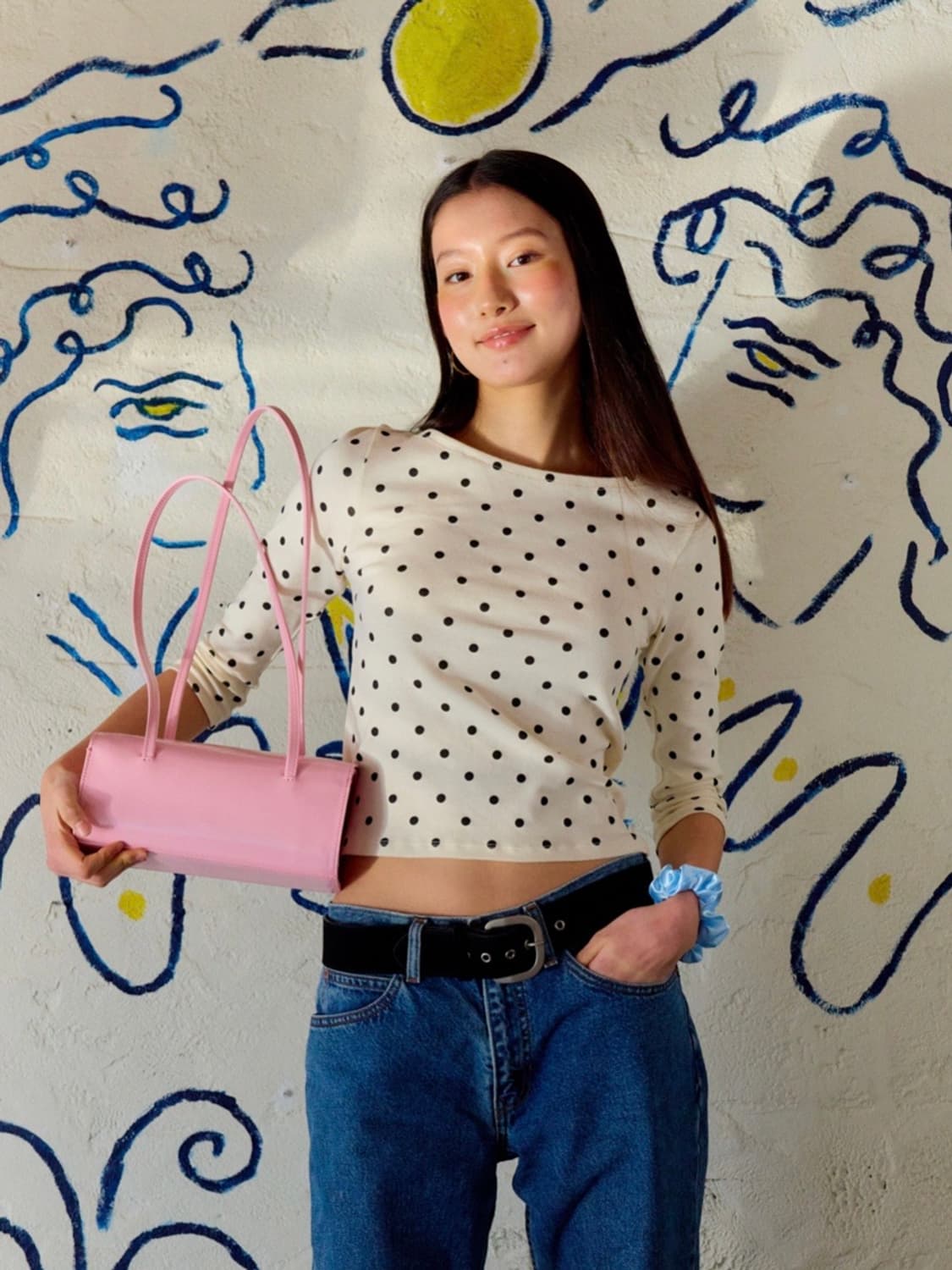 리모네 보트넥 도트티셔츠 상품이미지2