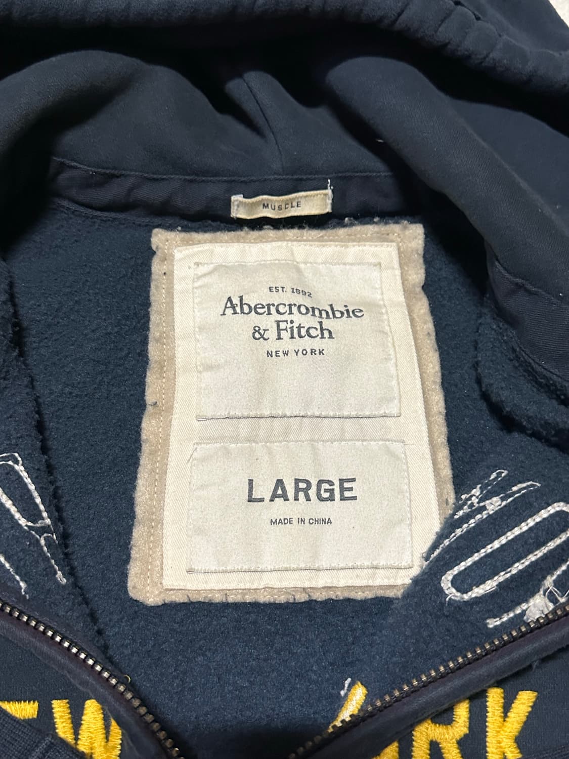 아베크롬비 옐로우 포인트 후드집업 L 상품이미지2