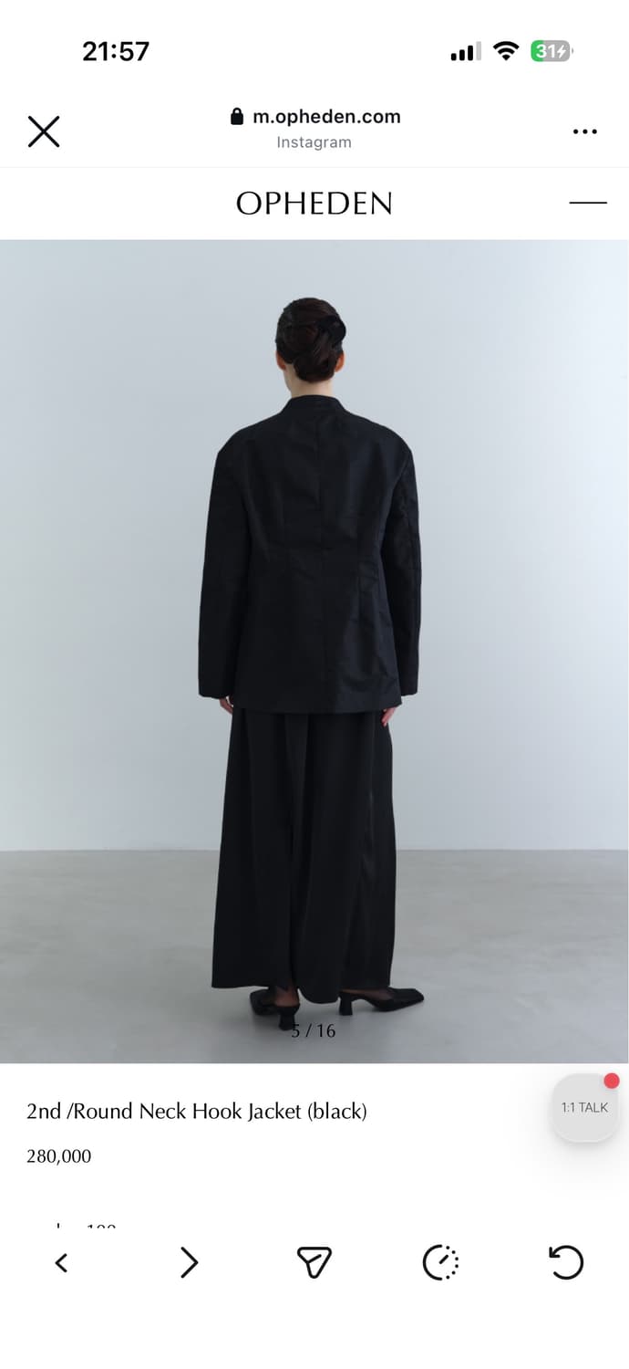 오브헤덴 Round Neck Hook Jacket (black) 상품이미지3