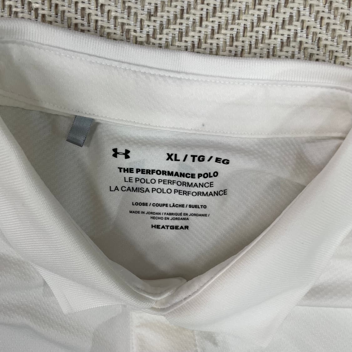 언더아머 화이트 퍼포먼스 폴로 XL 상품이미지3