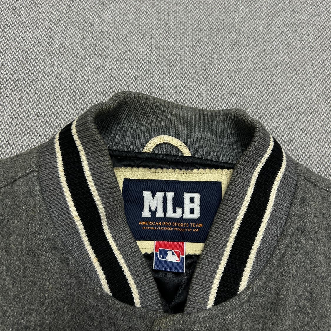 MLB 오클랜드 누빔 모직 바시티자켓(100) 상품이미지6