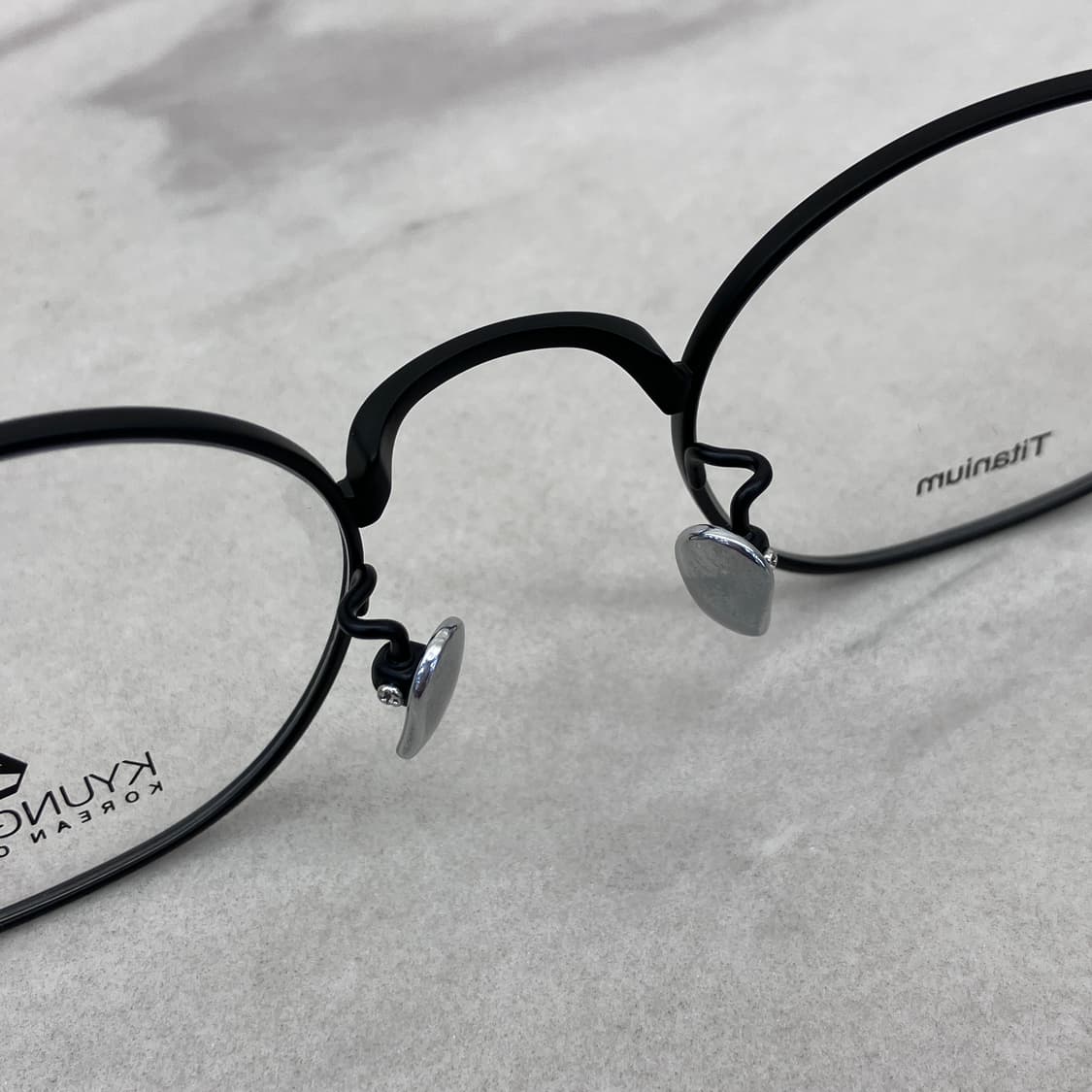 C25 경성 京城 어제1897 블랙 유니크라운드 메탈테 안경 상품이미지4