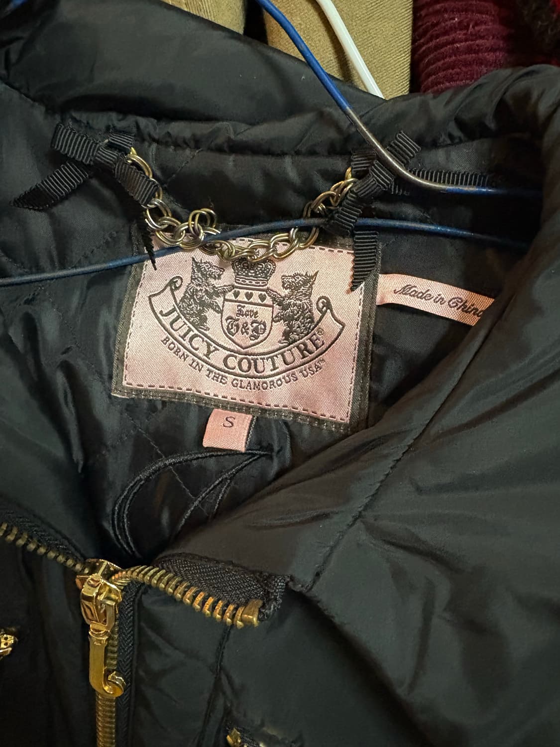 쥬시 꾸뛰르 블랙 패딩 S 레이스 대장급 상품이미지2