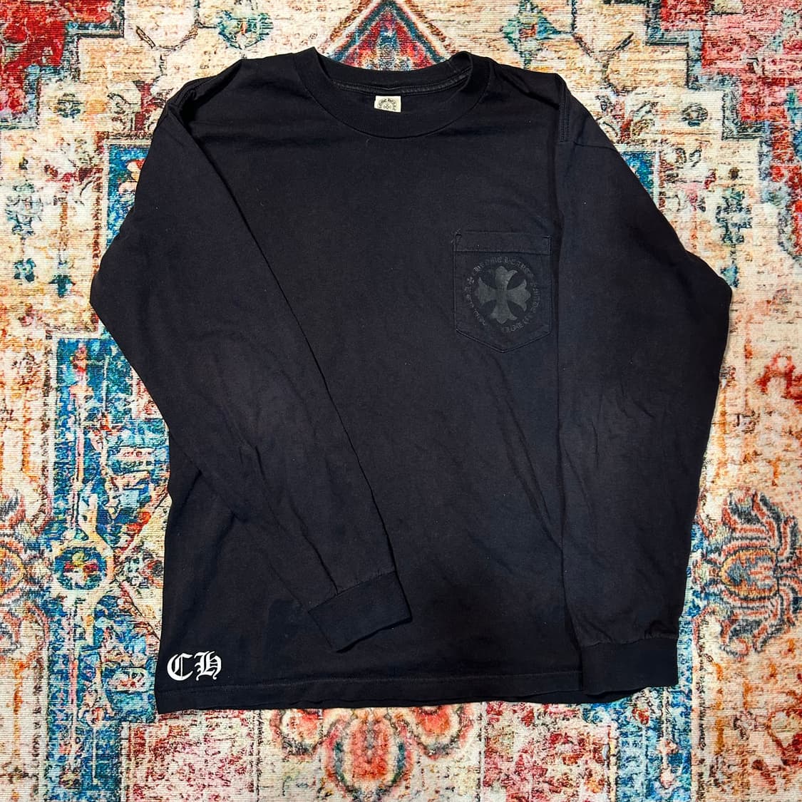 [XL] 00s 크롬하츠 CH크로스 패턴 롱슬리브(국문라벨)  상품이미지1