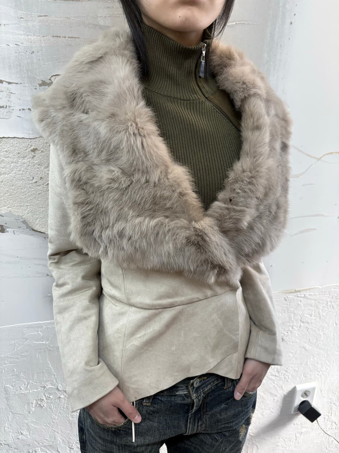 suede fur jacket 상품이미지1