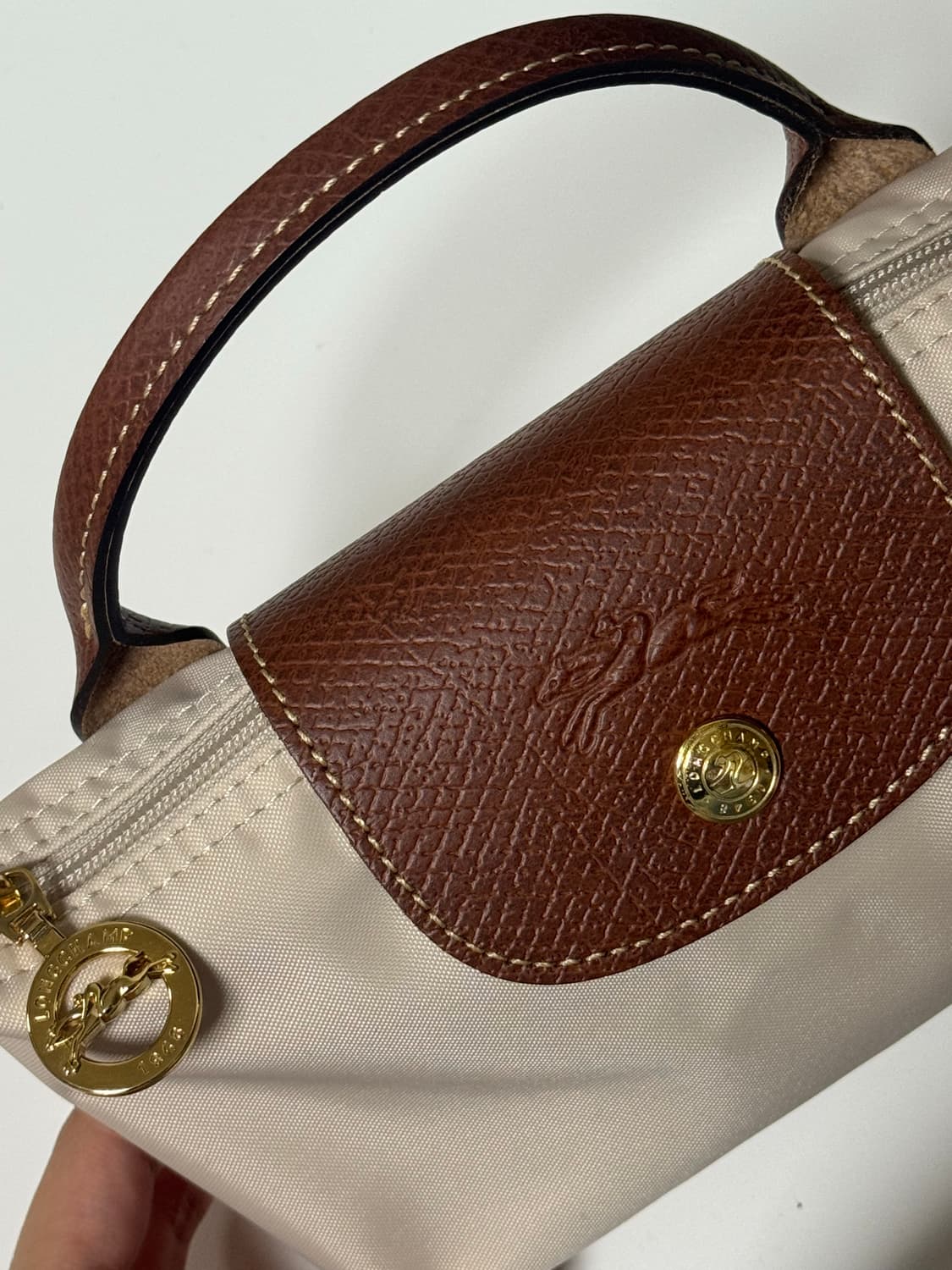 (실착용X) 롱샴 르 플리아쥬 오리지널 핸들 파우치 미니 상품이미지7