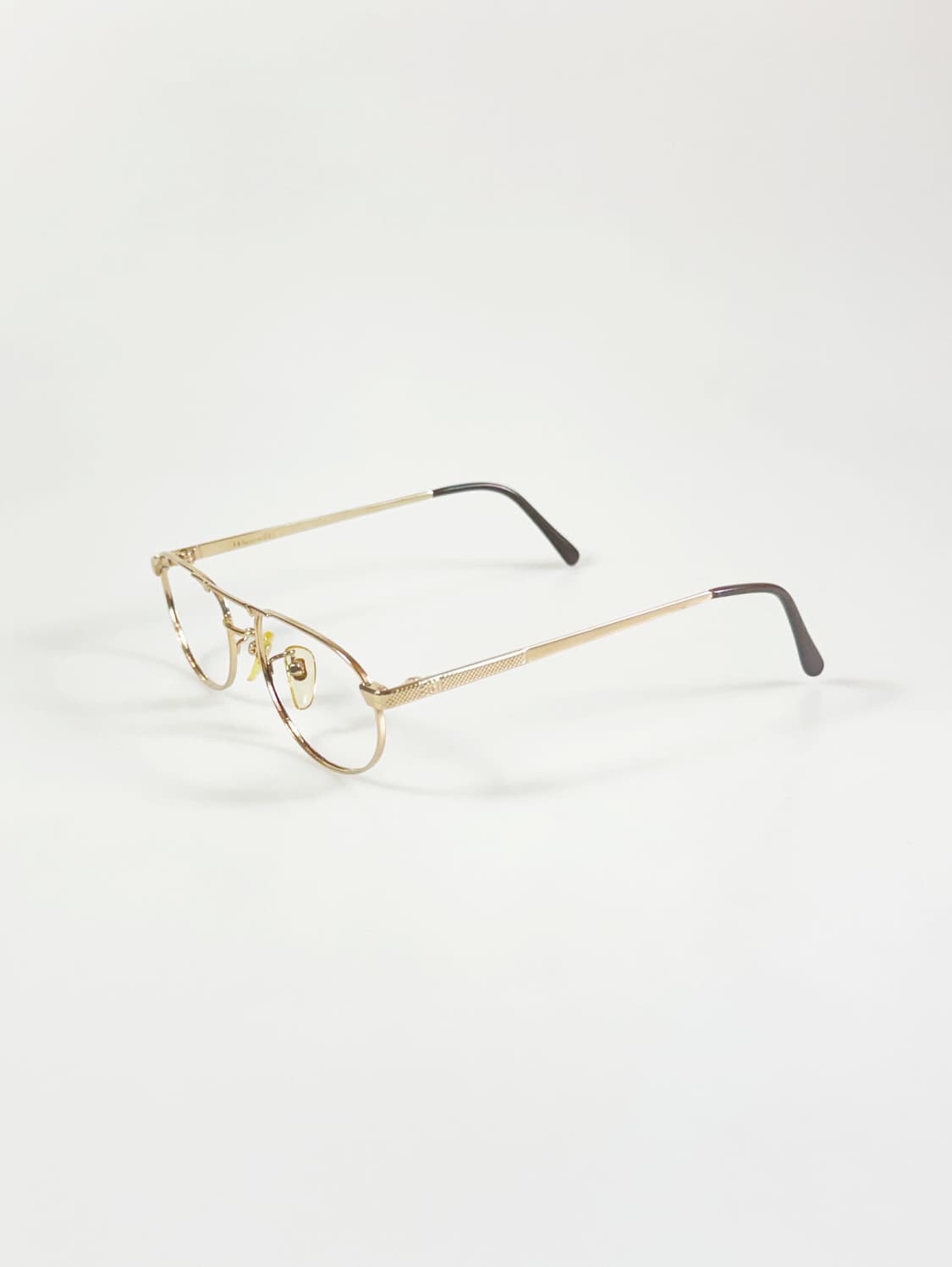 90s MARELLI 골드 메탈 스퀘어 보잉 프레임 빈티지 안경 상품이미지3