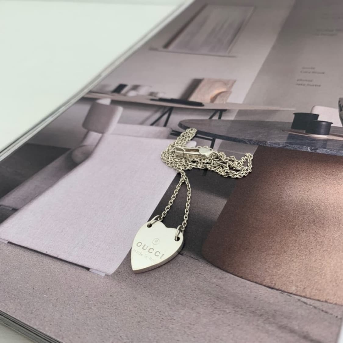 구찌 하트 팬던트 목걸이 실버 상품이미지5