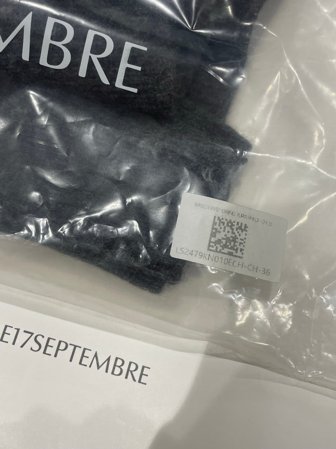 르917 스트링 터틀넥 차콜 36  상품이미지3