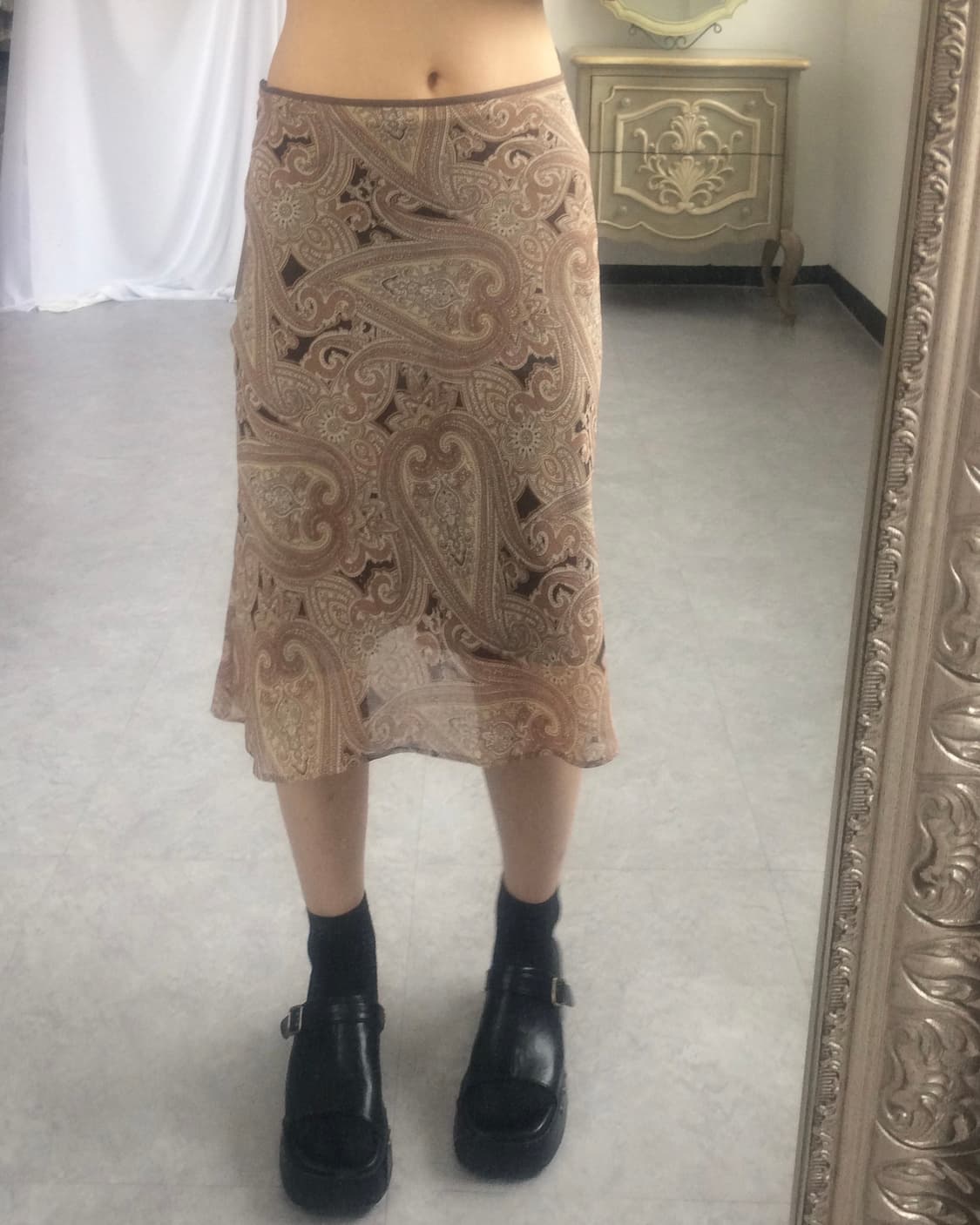 Ethnic pattern midi skirt 상품이미지7