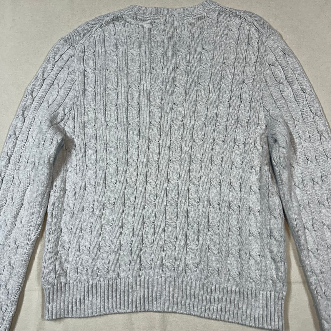 L) 폴로 랄프로렌 코튼 케이블 꽈배기 라운드넥 니트 상품이미지6