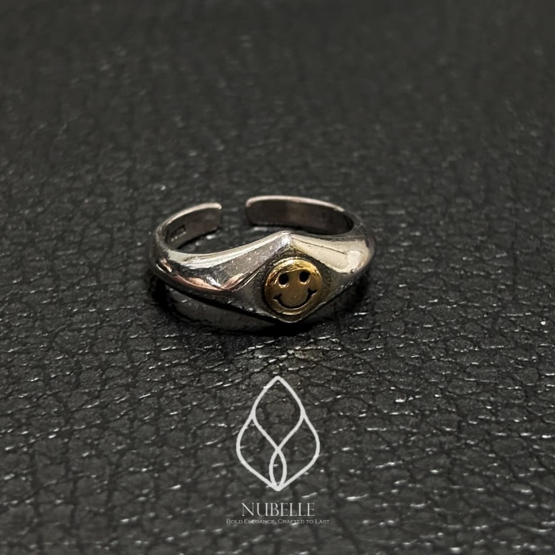 🌗 Smile logo ring / 스마일 925실버 오픈링 반지 상품이미지2