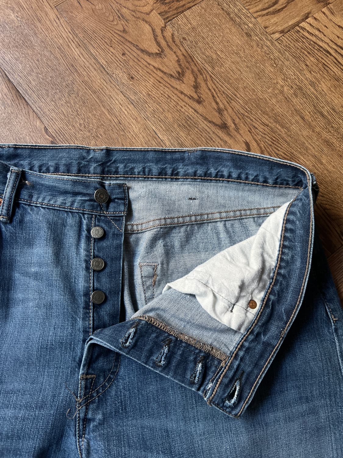 [38]리바이스 501 빈티지 워싱 스트레이트 데님 팬츠 상품이미지3