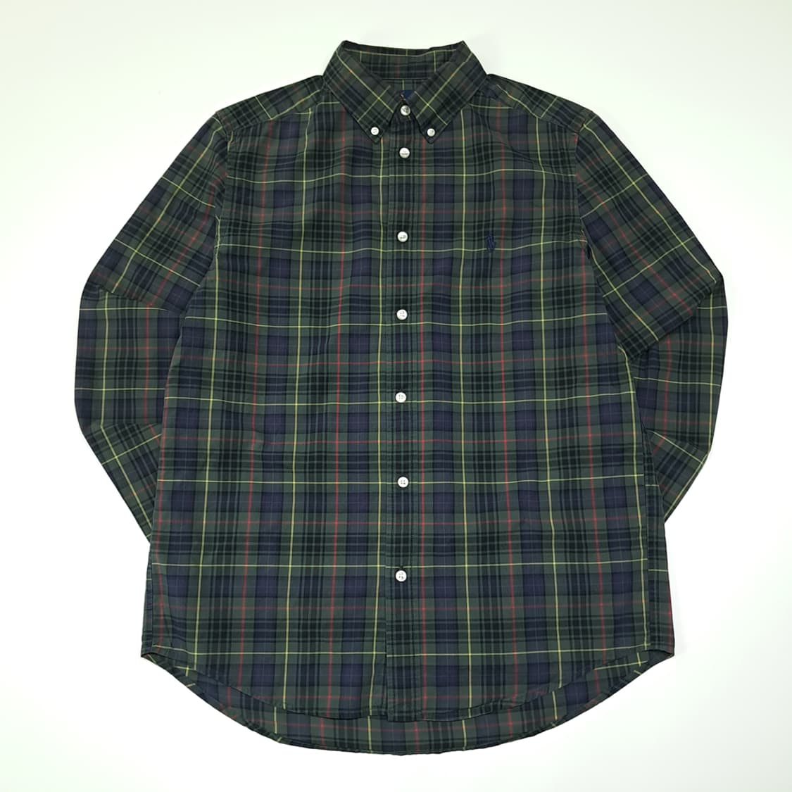 CL801 XL 폴로 90s 버튼다운 블랙워치 타탄체크 셔츠 남방 상품이미지1