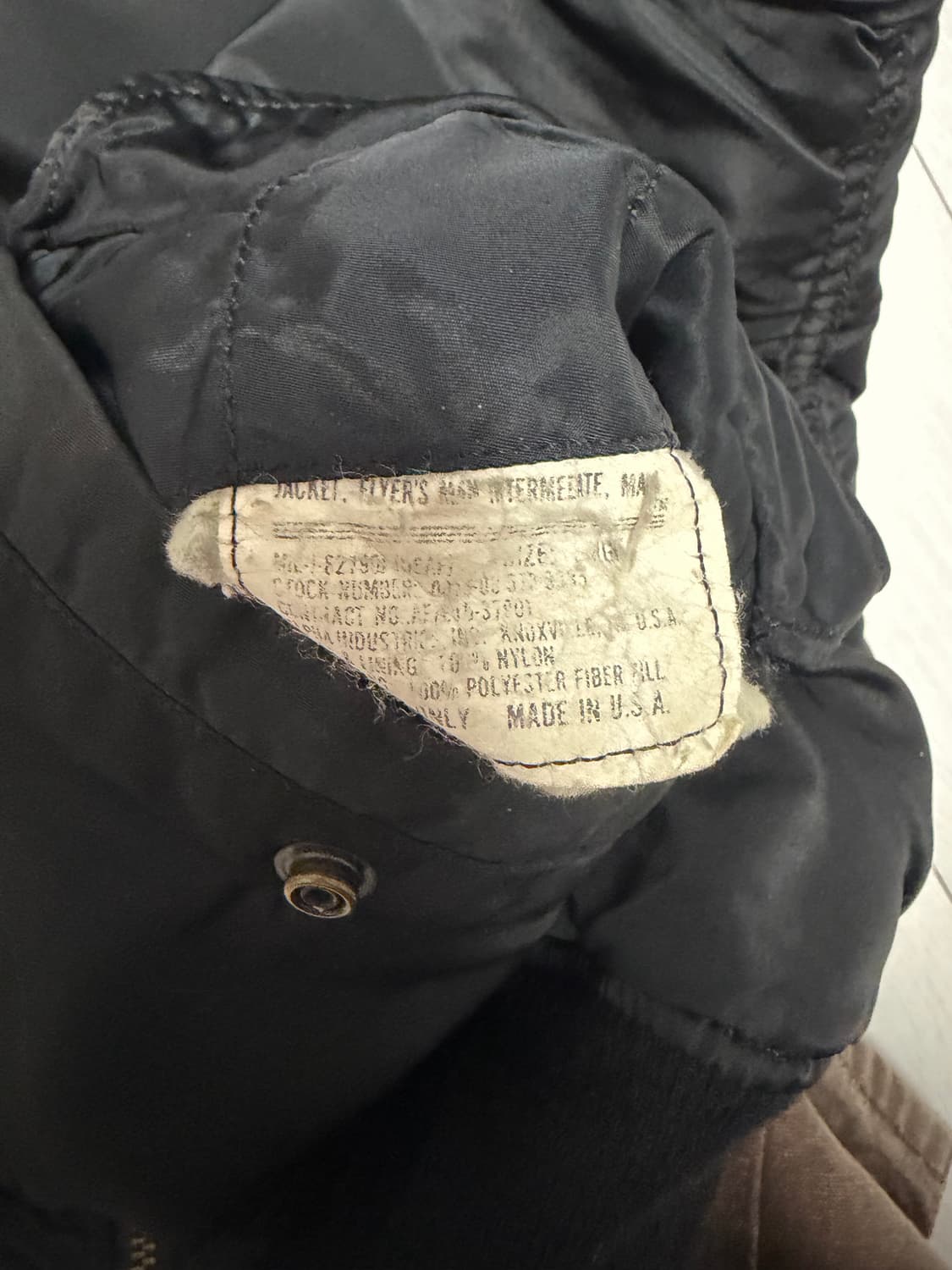 90s 알파인더스트리 ma - 1 L 사이즈 상품이미지2