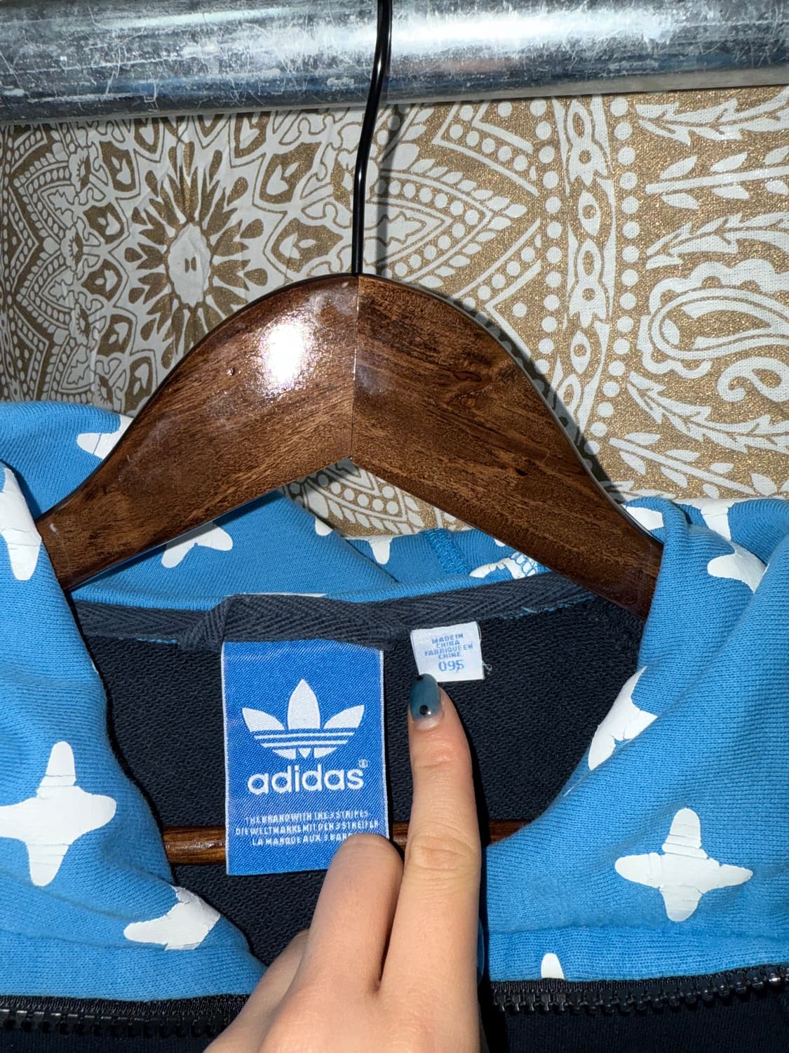 아디다스 스타프린팅 샤크 후드집업 상품이미지5