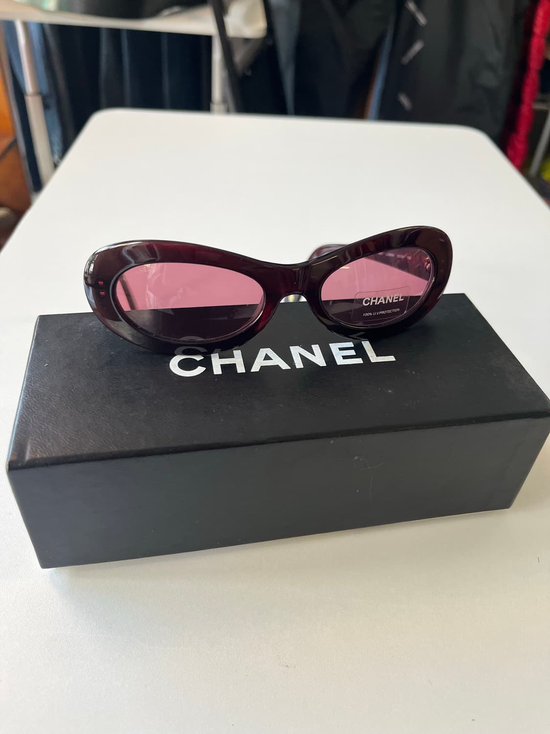 샤넬 90‘s chanel 빈티지 선글라스 mod.5007 와인 상품이미지2