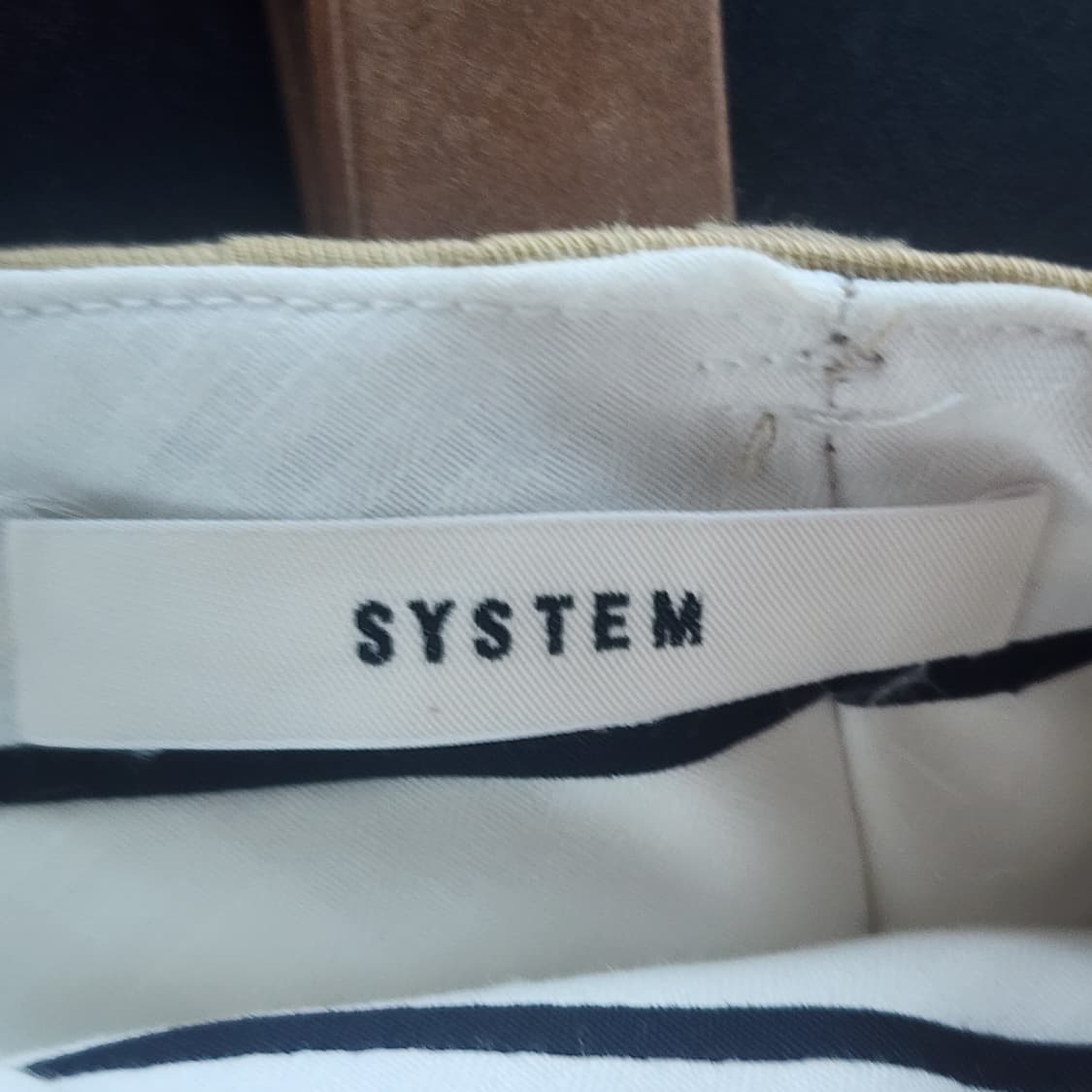 시스템 베이지색 면 캐주얼 바지 상품이미지5