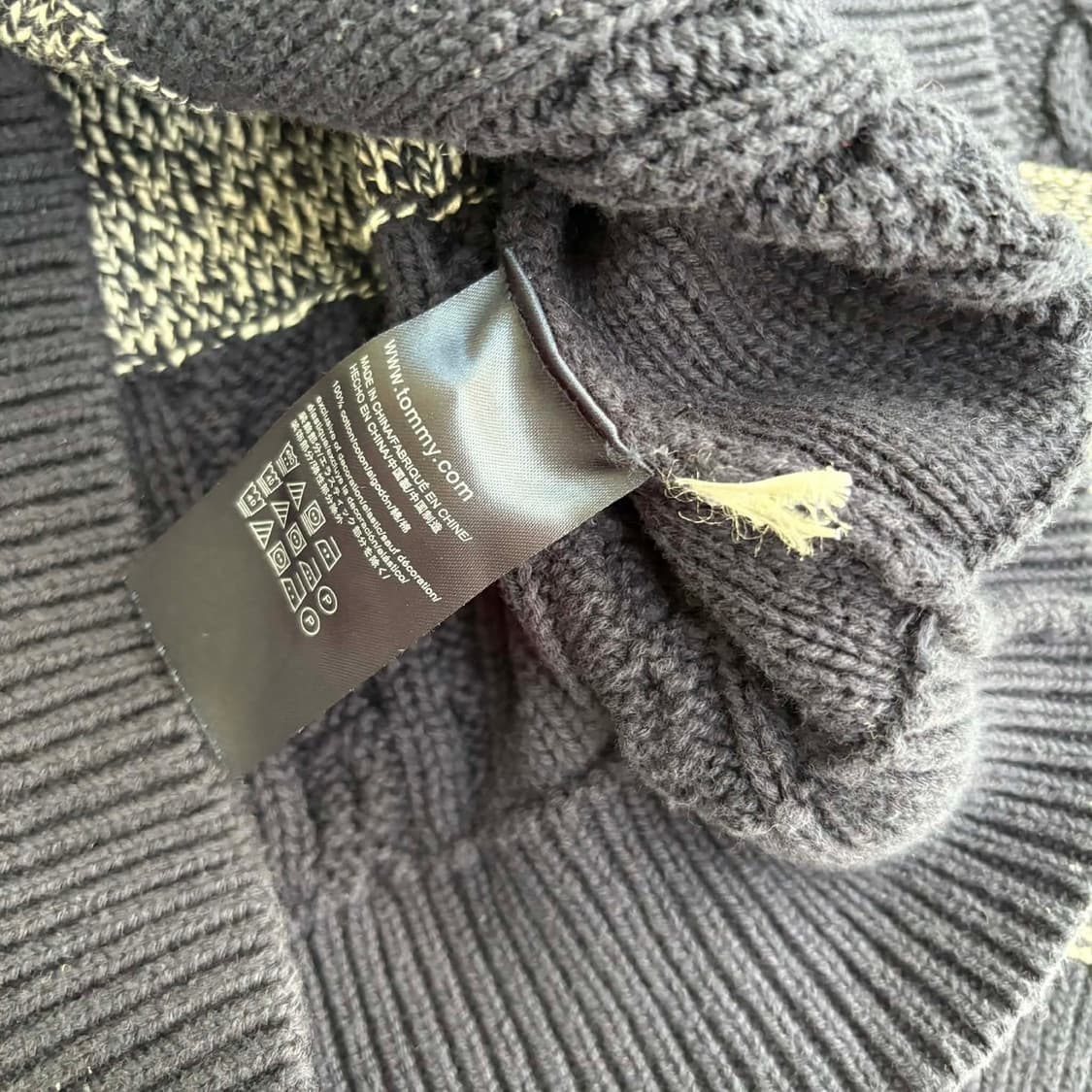 타미힐피거 스트라이프 케이블 걸즈 크루넥 니트(XS) 상품이미지5