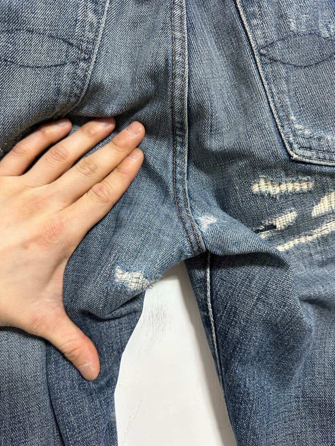 더블알엘 RRL 리페어 데님 팬츠 상품이미지3