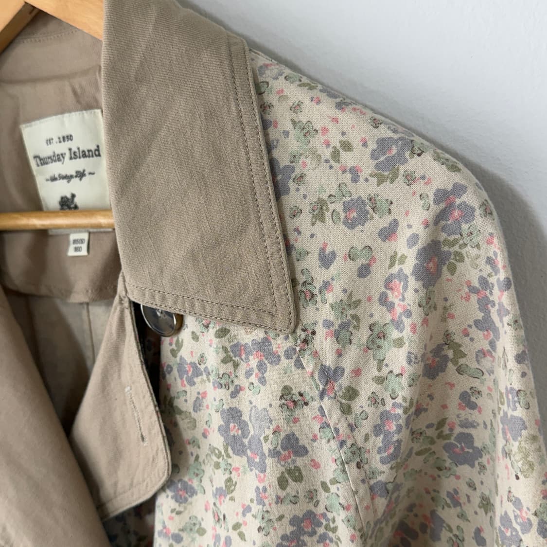 [S] 써스데이아일랜드 플로럴 트렌치코트 상품이미지3