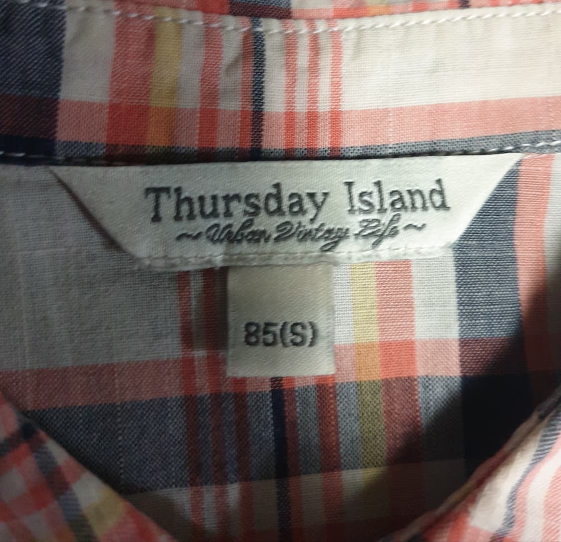(빈티지) 써스데이아일랜드 레이스 더블포켓 클래식체크 셔츠 (S) 상품이미지5