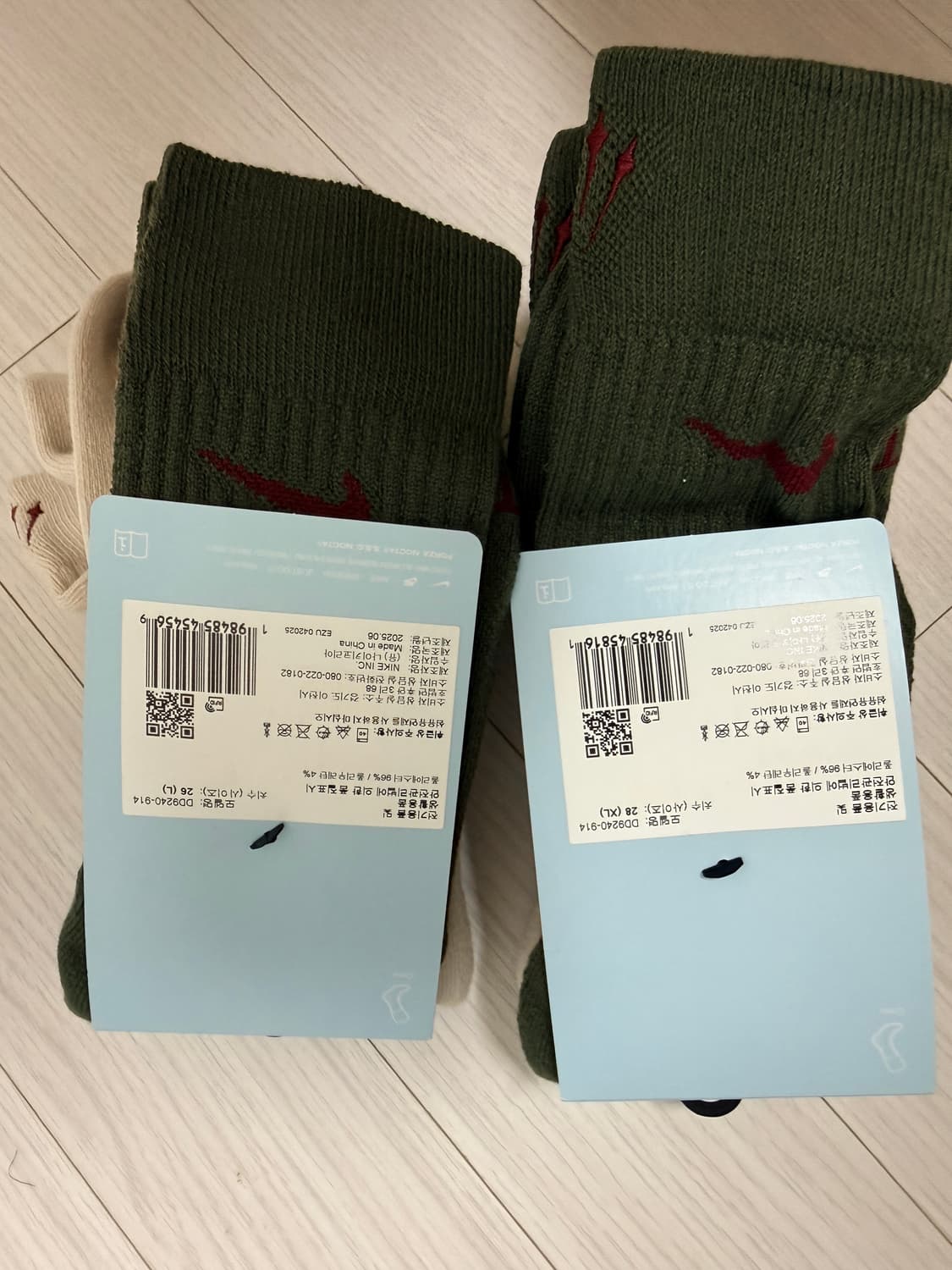 나이키 녹타 양말 3p L,XL 판매 상품이미지5