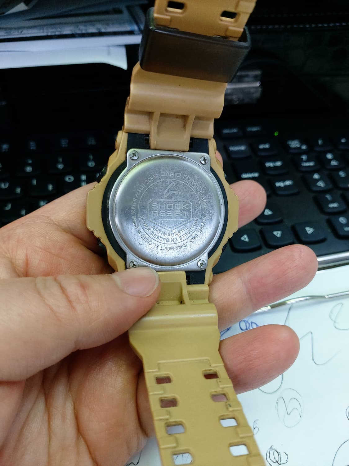 카시오 지샥 금장 시계 상품이미지3