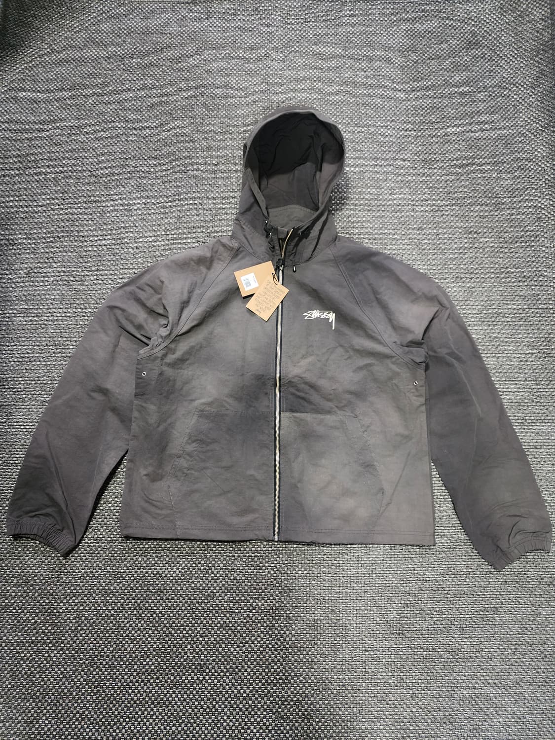 스투시 웨이브다이 비치쉘 자켓 그레이 L 상품이미지1