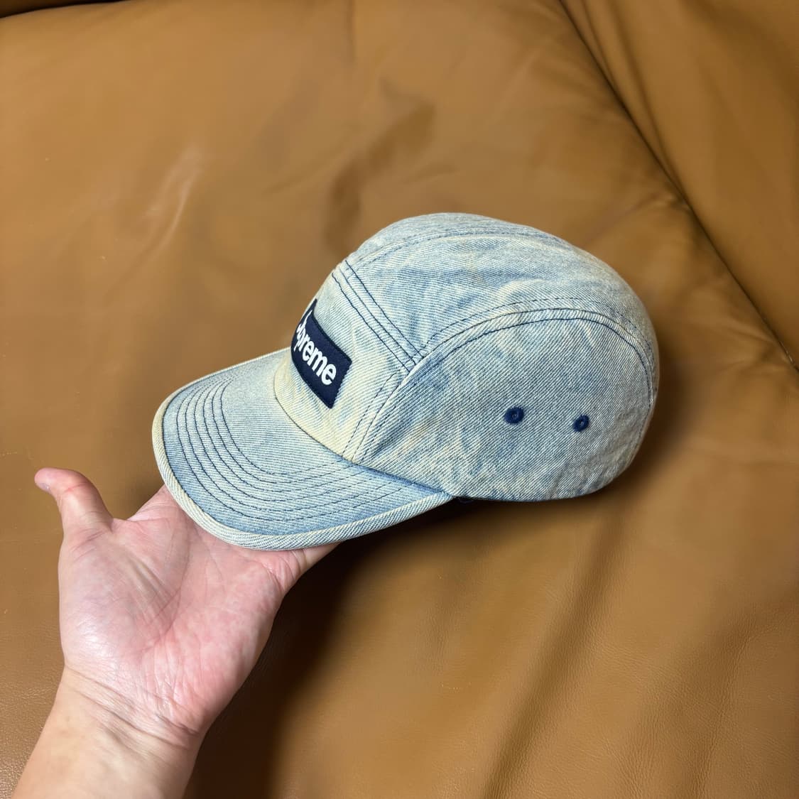 Supreme 슈프림 24ss 워시드 더티 데님 캠프캡 모자 Denim 상품이미지4