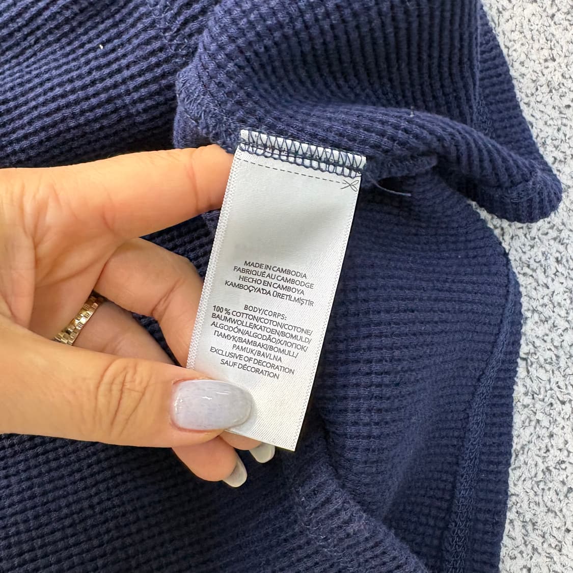 L 폴로 랄프로렌 와플 롱 슬리브 0316J 상품이미지4